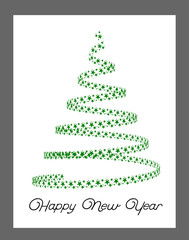 Christmas tree from light stars