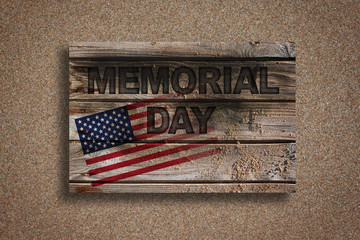 Memorial day with flag