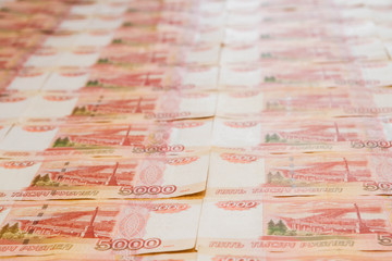Fototapeta premium Russian banknotes five thousand rubles