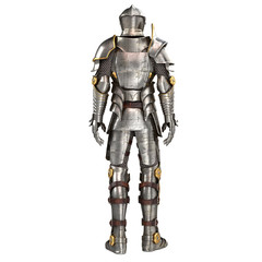 Fototapeta na wymiar 3d illustration of a full suit of armor isolated on white background