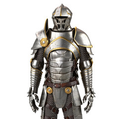 Fototapeta premium 3d illustration of a full suit of armor isolated on white background