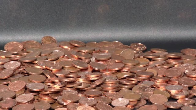 Geldregen closeup slomo