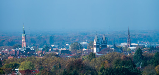 Panorama von Offenburg bei blauen Himmel