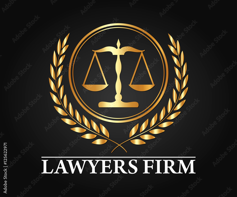 Wall mural Luxury Lawyer Firm and Lawyer Company Logo Vector Design