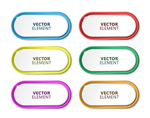 Obraz premium High Quality Modern Circular Color Labels on White Background. Vector Isolated Illustration.