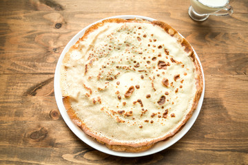 Russian pancakes with sour cream