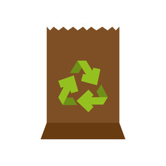 ecology shopping bag isolated icon vector illustration design