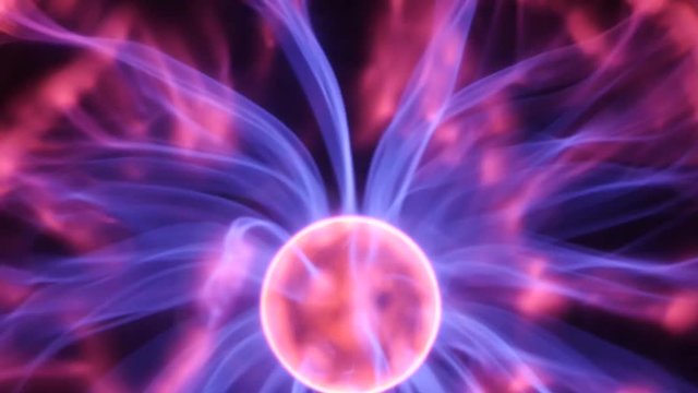 Plasma Ball with high voltage around fast flickering