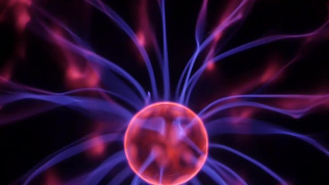 Plasma ball with high voltage around background
