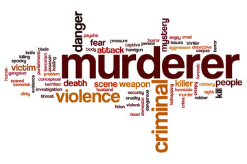 Murderer word cloud