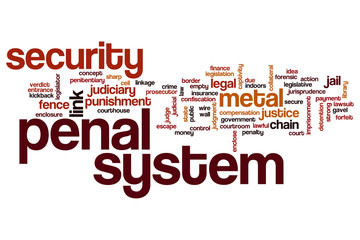 Penal system word cloud