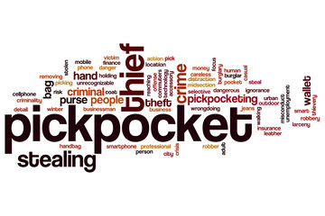 Pickpocket word cloud