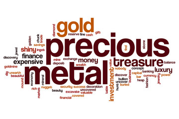 Fototapeta premium Precious metal word cloud