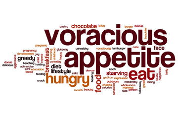 Voracious appetite word cloud