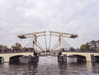 The mechanism of climb bridge in Amsterdam, Holland