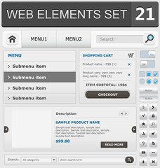 Web design elements set