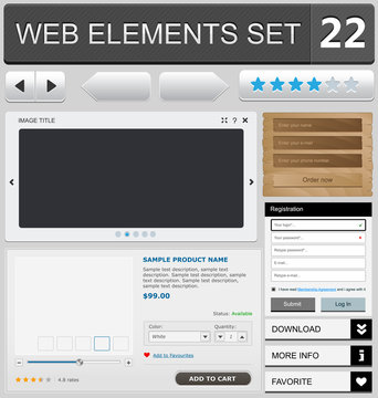 Web design elements set
