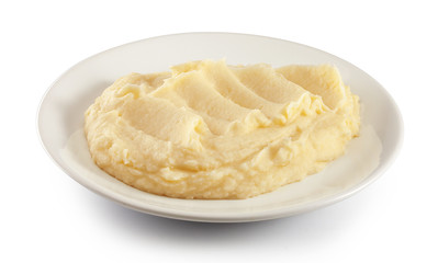 Mashed potatoes on the plate