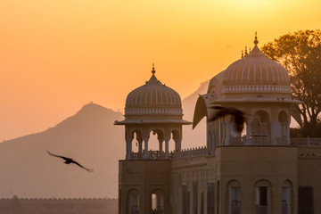 Jal Mahal Palace, Jaipur, India in the morning