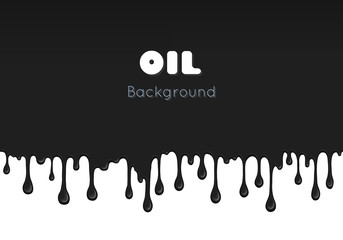 Flow ink drops, splash oil