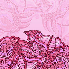 Fototapeta premium Vector texture background with abstract flowers