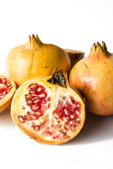 Pomegranate isolated on white background