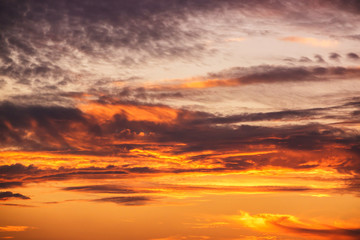 beautiful sky on sunset