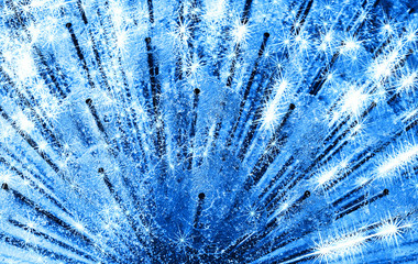 Diagonal blue fresh water city fountain with sparkles