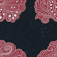 Vector seamless texture background with abstract flowers