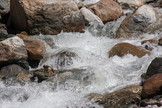 Close-up of an alpine river