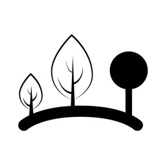 tree forest ecology symbol vector illustration design