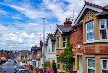 Row of Typical English Terraced Houses