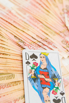 "The Queen of spades" in Russian dengas in the amount of five th