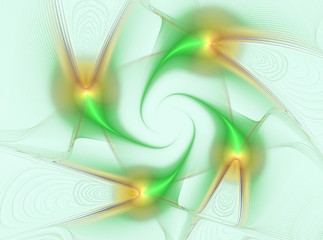 Abstract fractal light green and pink pattern
