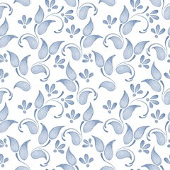 Fototapeta na wymiar Abstract watercolor floral pattern. Seamless background 10
