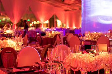 Party Setting with Colorful Bokeh Background