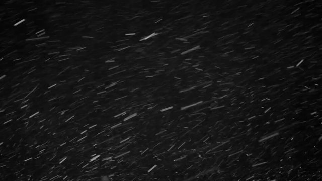 Snowfall on a black background