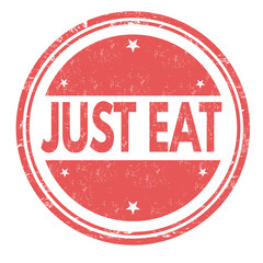 Just eat sign or stamp