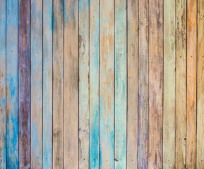 many-coloured background of old wood plank