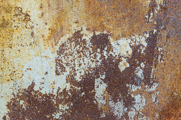 surface of an old rusty metal plate