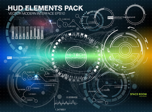 Infographic elements. futuristic user interface HUD UI UX. Abstract background with connecting dots and lines. Connection structure. Vector science background. Business abstract Vector illustration