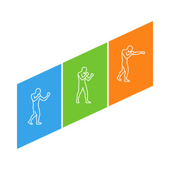 Modern line vector logo for boxing