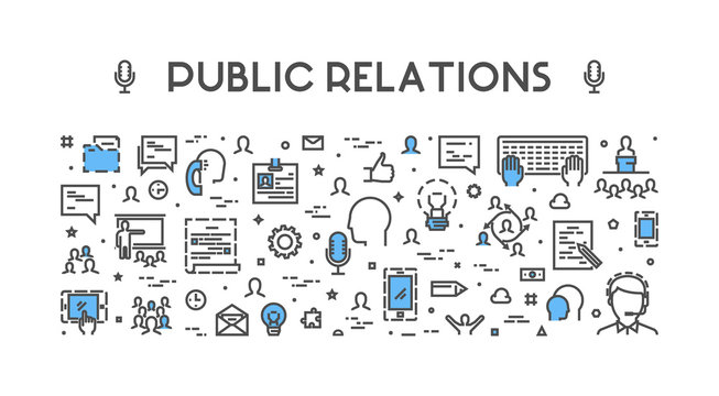 Line Web Concept For Public Relations