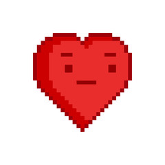 Obraz premium Vector 8-bit pixel art heart for design