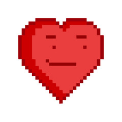 Obraz premium Vector 8-bit pixel art heart for design