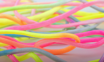 Paracord for crafts looping around in bright colors
