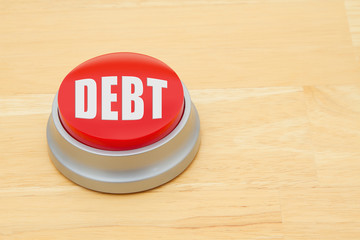 A Debt red push button