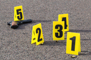 Spurensicherung nach einem Schusswechsel