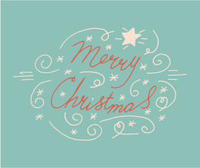 MERRY CHRISTMAS hand lettering