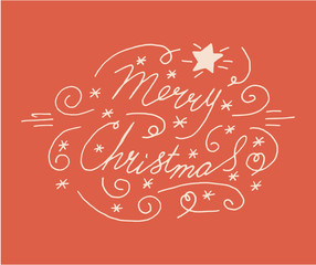 MERRY CHRISTMAS hand lettering